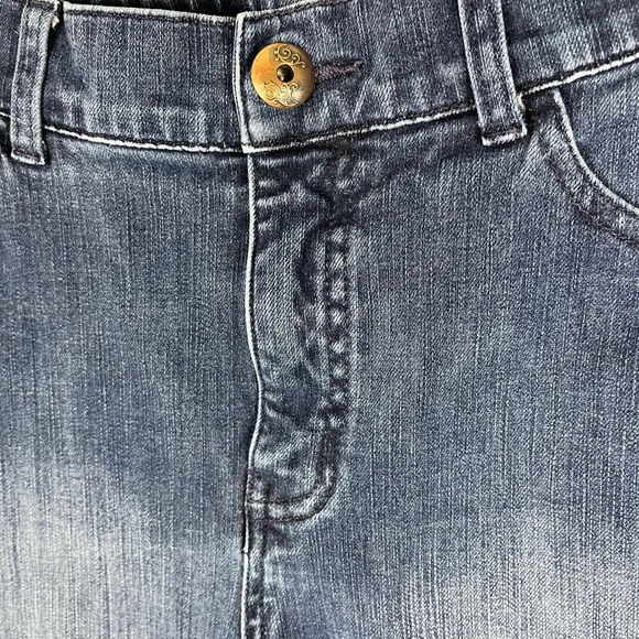 Soft Surroundings Triple S Straight Leg Jeans High Waist Dark Blue Size 6 - Picture 3 of 10